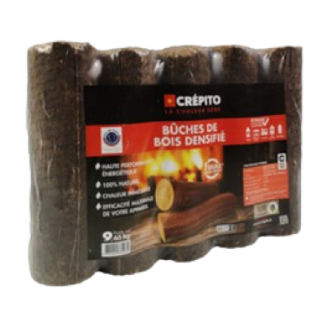 Bûches de bois densifié (emballage de 5 pièces)